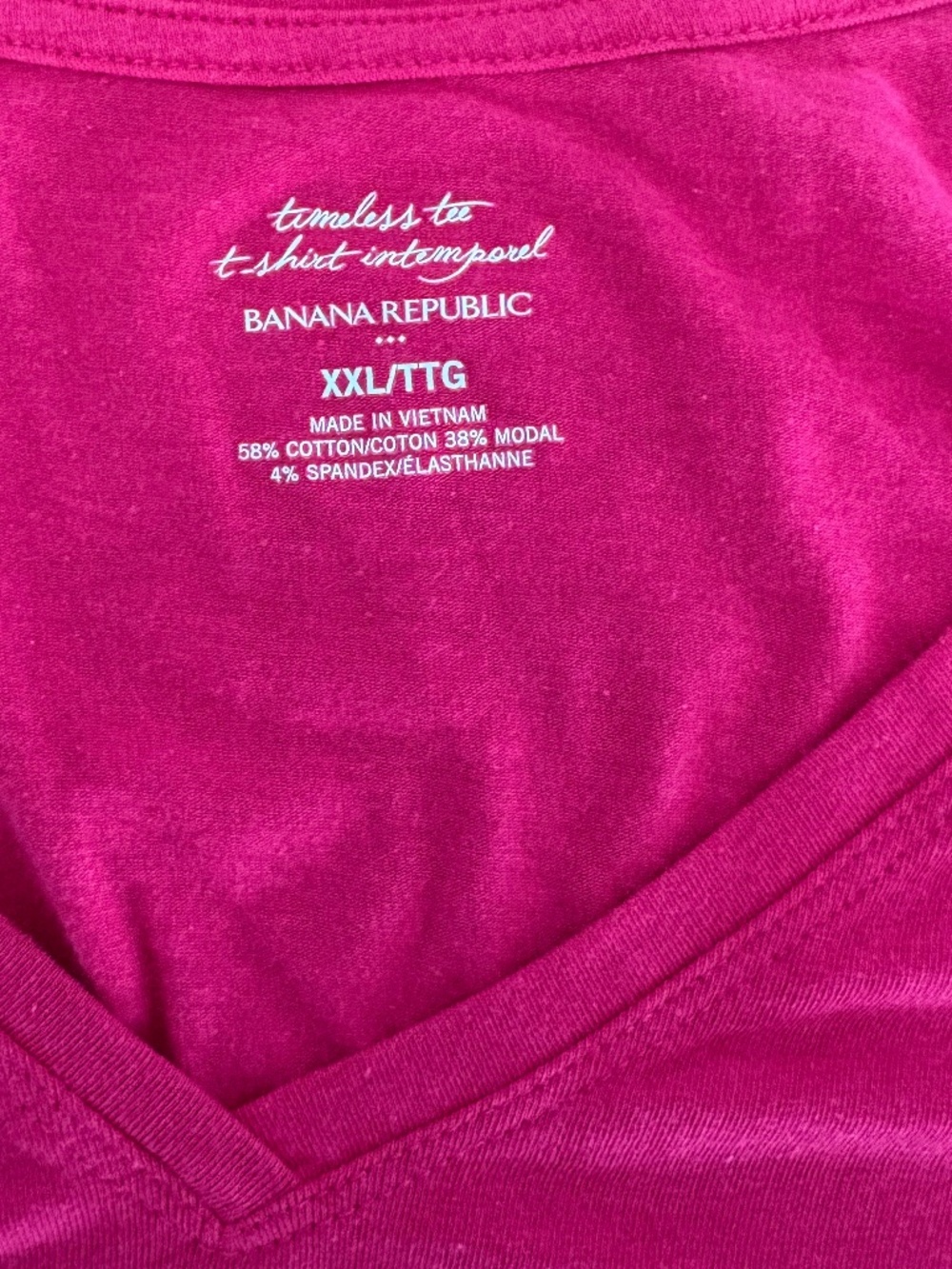 NEW Banana Republic Dark Pink Long Sleeve "Timeless Tee"